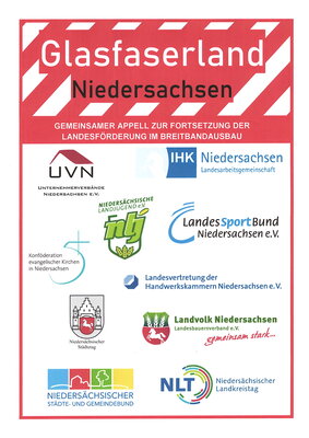 Plakat Glasfaserland Niedersachsen